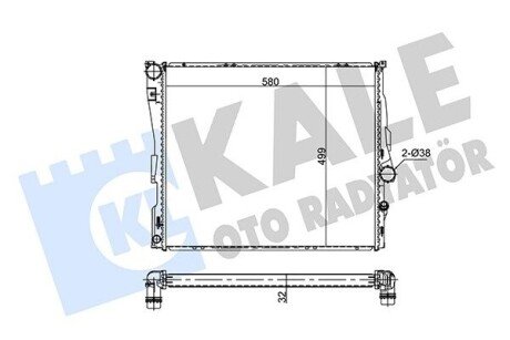 KALE BMW Радиатор охлаждения X3 E83 2.5/3.0 03-10 354255