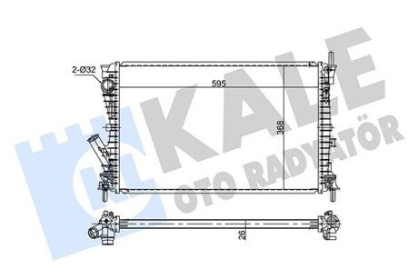 KALE FORD Радиатор охлаждения Fiesta V,Fusion 1.6TDCi 04- KALE OTO RADYATOR 354260 (фото 1)