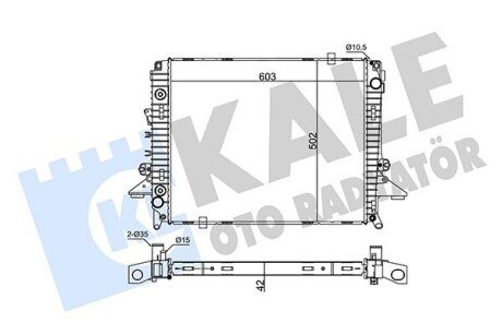 KALE LANDROVER Радиатор охлаждения Discovery III,IV,Range Rover Sport 2.7TD 04- 354975