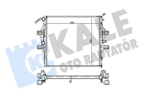 KALE FIAT Радиатор охлаждения Iveco Daily V,VI 3.0d 11- 354995