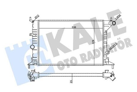 Радіатор охолодження Opel Vectra B 1.6/1.8/2.0 i 95-03 355060