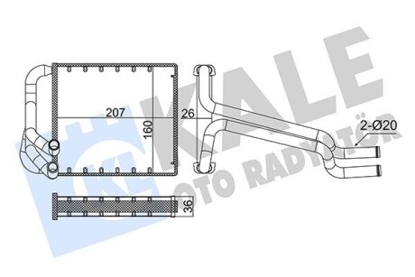 KALE HYUNDAI Радіатор опалення ELANTRA V 1.6, 1.8 10- 355085