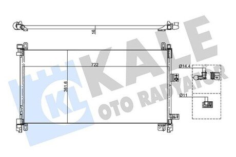 KALE CITROEN Радиатор кондиционера C5 III 2.2/3.0HDI 09-,Peugeot 407/508 355155