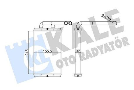 Радіатор пічки KALE OTO RADYATOR 355240 (фото 1)
