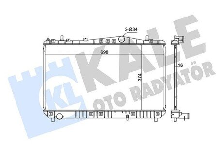 KALE CHEVROLET Радиатор охлаждения Tacuma 1.6/2.0 355500