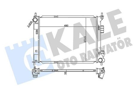 KALE HYUNDAI Радиатор охлаждения ix20,Kia Venga 1.4/1.6CRDi 10- 355510