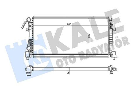 Радіатор охолодження Audi A3, Q2 - Seat Leon, Leon St - Skoda Octavia Iii (355555) KALE OTO RADYATOR 355555