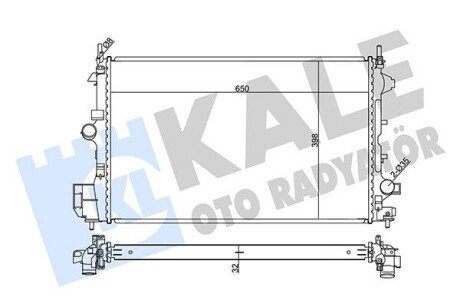 KALE OPEL Радиатор охлаждения Fiat Croma 05-,Signum,Vectra C 1.9CDTi 04-,Saab 355580