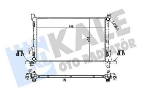 KALE RENAULT Радиатор охлаждения Trafic III,Opel Vivaro,Fiat,Nissan 1.6dCi 14- 355630