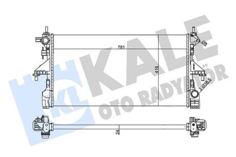 KALE CITROEN Радиатор охлаждения Jumper,Peugeot Boxer 2.0 BlueHDI 16- 355665