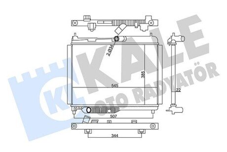 KALE FORD Радиатор охлаждения Fiesta VII,Transit Courier 1.0/1.5TDCi 17- 355745