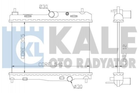 KALE FORD Радиатор охлаждения B-Max,Fiesta VI 1.25/1.4 08- 356100