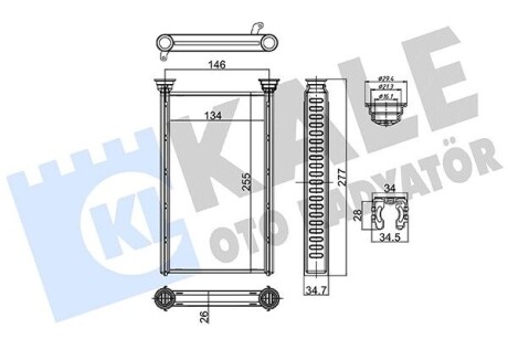 KALE BMW Радіатор опалення F20, F21, F22, F87, F30, F80, F31 356130