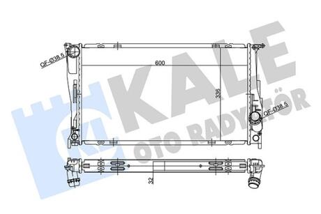 KALE BMW Радіатор охолодження E82, E84, E88, E89, E90, E91, E92 356230