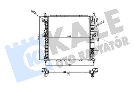 Радіатор охолодження Ssangyong Actyon I, Kyron Radiator (356325) KALE OTO RADYATOR