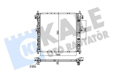 Радіатор охолодження SsangYong Actyon (356405) KALE OTO RADYATOR 356405