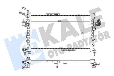 Радіатор охолодження VW Caddy III 1.6/2.0TDI 10-15 (453x655x34) (ребра завальцьовані) 356875