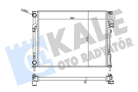 Радиатор охлаждения Renault Trafic II/Opel Vivaro/Nissan Primastar (356890) KALE