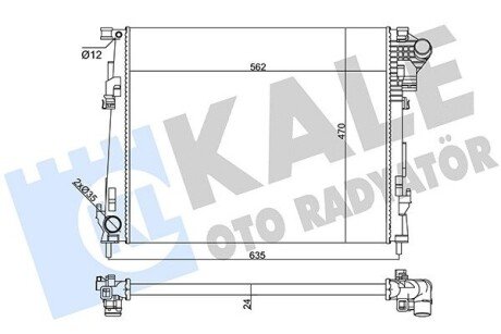 Радиатор охлаждения Renault Trafic II/Opel Vivaro/Nissan Primastar (356895) KALE 356895