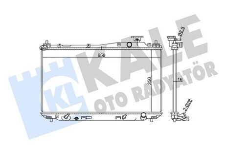 KALE HONDA Радиатор охлаждения Civic VII 1.4/1.7 01- 356900