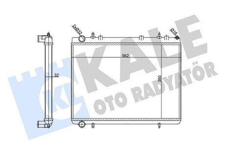 Радиатор охлаждения Citroen C4/Peugeot 307 (356915) KALE OTO RADYATOR