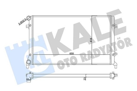 KALE VW Радіатор сист. охолодження двиг. Audi A3, Caddy III,IV, Golf, Passat, Touran, Skoda Octavia 356920