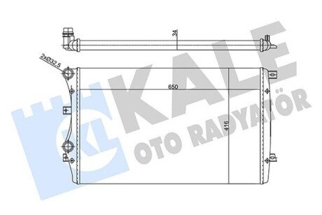 Радіатор охолодження VW Caddy III 1.9TDI BJB (+/- AC) 356925