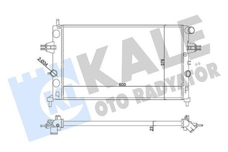 Радіатор охолодження Opel Astra G, Zafira A (356965) KALE OTO RADYATOR