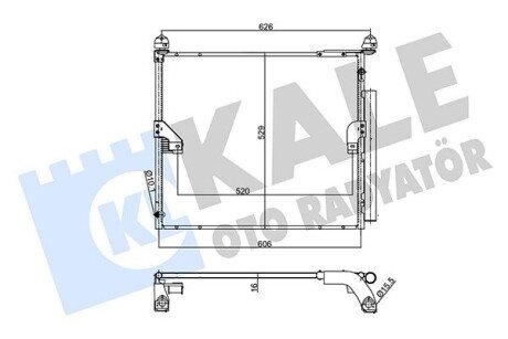 Радіатор кондиціонера Toyota Land Cruiser Prado (357360) KALE OTO RADYATOR