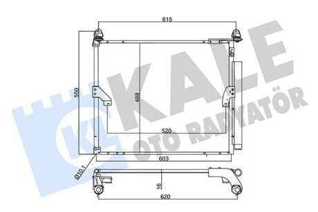 Радіатор кондиціонера Toyota Land Cruiser Prado Condenser (357375) KALE OTO RADYATOR