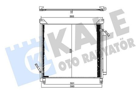 Радиатор кондиционера Toyota Hilux VIII (357710) KALE OTO RADYATOR