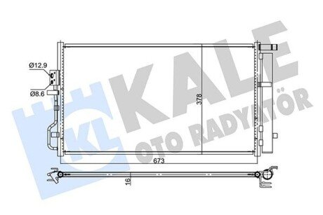 Радіатор кондиціонера Hyundai Tucson, Kia Sportage IV (357750) KALE OTO RADYATOR