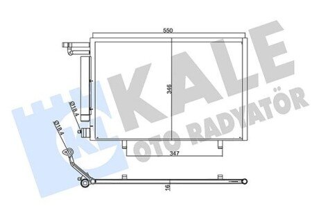 Радиатор кондиционера Ford B-Max, Fiesta VI (357775) KALE OTO RADYATOR