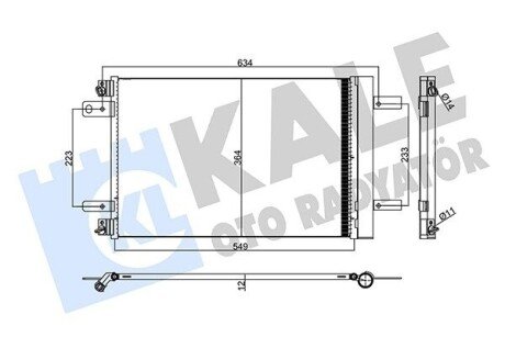 Радіатор кондиціонера Citroen Jumpy/Peugeot Expert 1.5/1.6/2.0 BlueHDi 16- 357945