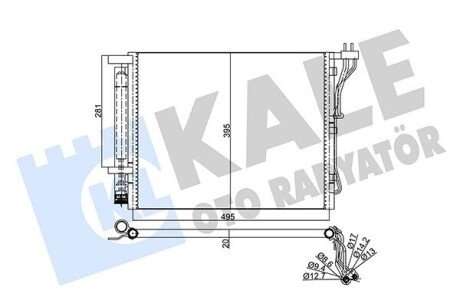 Радіатор кондиціонера Kia Optima (358010) KALE OTO RADYATOR