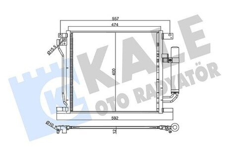 Радіатор кондиціонера Nissan Juke, Pulsar (358070) KALE OTO RADYATOR