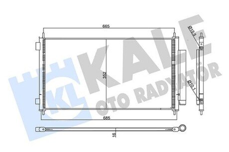 Радиатор кондиционера Honda CR-V III (358075) KALE OTO RADYATOR