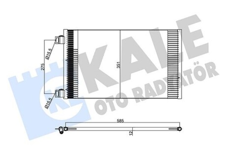 KALE DB Радіатор кондиціонера (конденсатор) W415, RENAULT 358220