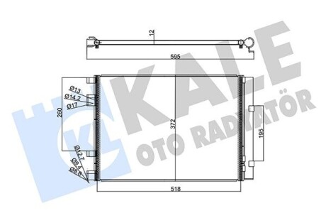 KALE HYUNDAI Радіатор кондиціонера (конденсатор) Solaris, i20 08-, Kia Rio III 358225