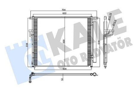 Радіатор кондиціонера (з осушувачем) Ford Ranger 2.2/3.2TDCi/2.5i 11- 358230