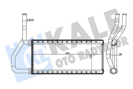 KALE HONDA Радіатор опалення CR-V II 2.4 Vtec 4WD 01-, ELEMENT 2.4 02- 358610