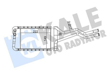 Радіатор обігрівача Hyundai Santa Fe II (358630) KALE OTO RADYATOR