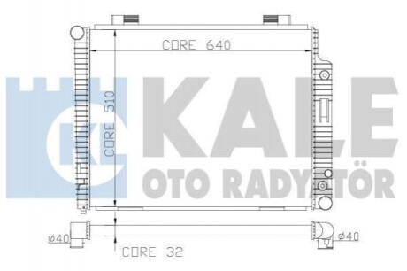 KALE DB Радиатор охлаждения W210 2.0/3.2 95- 360500