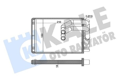 KALE HYUNDAI Радіатор опалення MATRIX 01- 360815