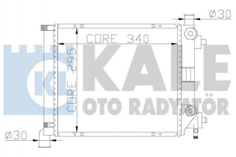 KALE DB Радиатор охлаждения W124/201 1.8/2.0 83- 361200