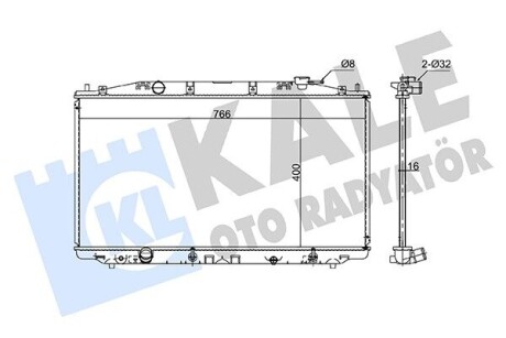 KALE HONDA Радіатор охолодження двиг. (версія built-in oil cooler) ACCORD IX 2.4 14-, ACCORD VIII 2.4 08- 361915