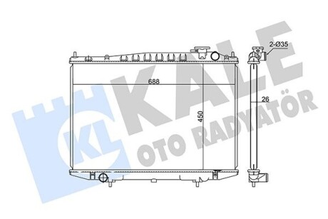 KALE NISSAN PICK UP Радиатор охлаждения 362700