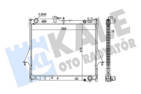 KALE ISUZU Радіатор системи охолодження двигуна D-MAX I 2.5 DiTD 02- 362720