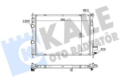 KALE NISSAN Радіатор охолодження двиг. QASHQAI / QASHQAI +2 I 1.5 dCi 06- 363180