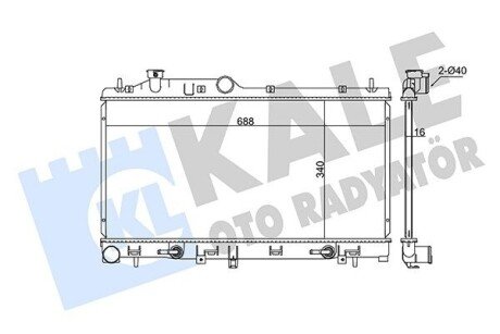 Радіатор охолодження Subaru Forester (365000) KALE OTO RADYATOR 365000